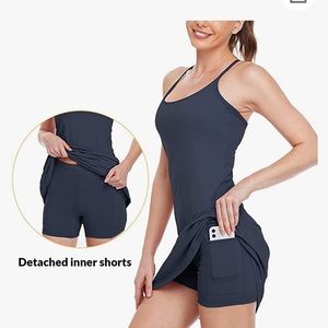 Workout Dress w/Detachable Shorts Size M